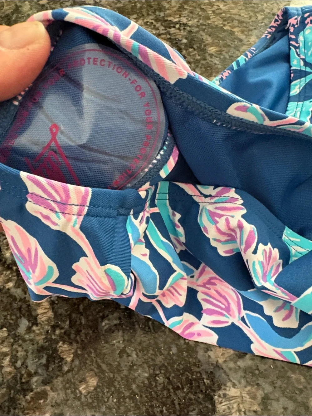 Lilly Pulitzer size 14 Barton Blue Mid-Rise Bikini bottoms bnwt